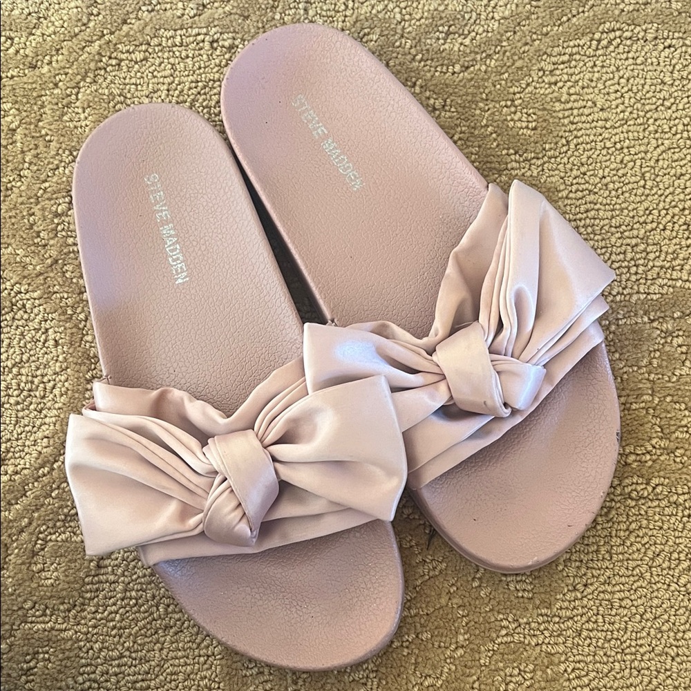 Steve Madden Women's Blush Bow Slide Sandals